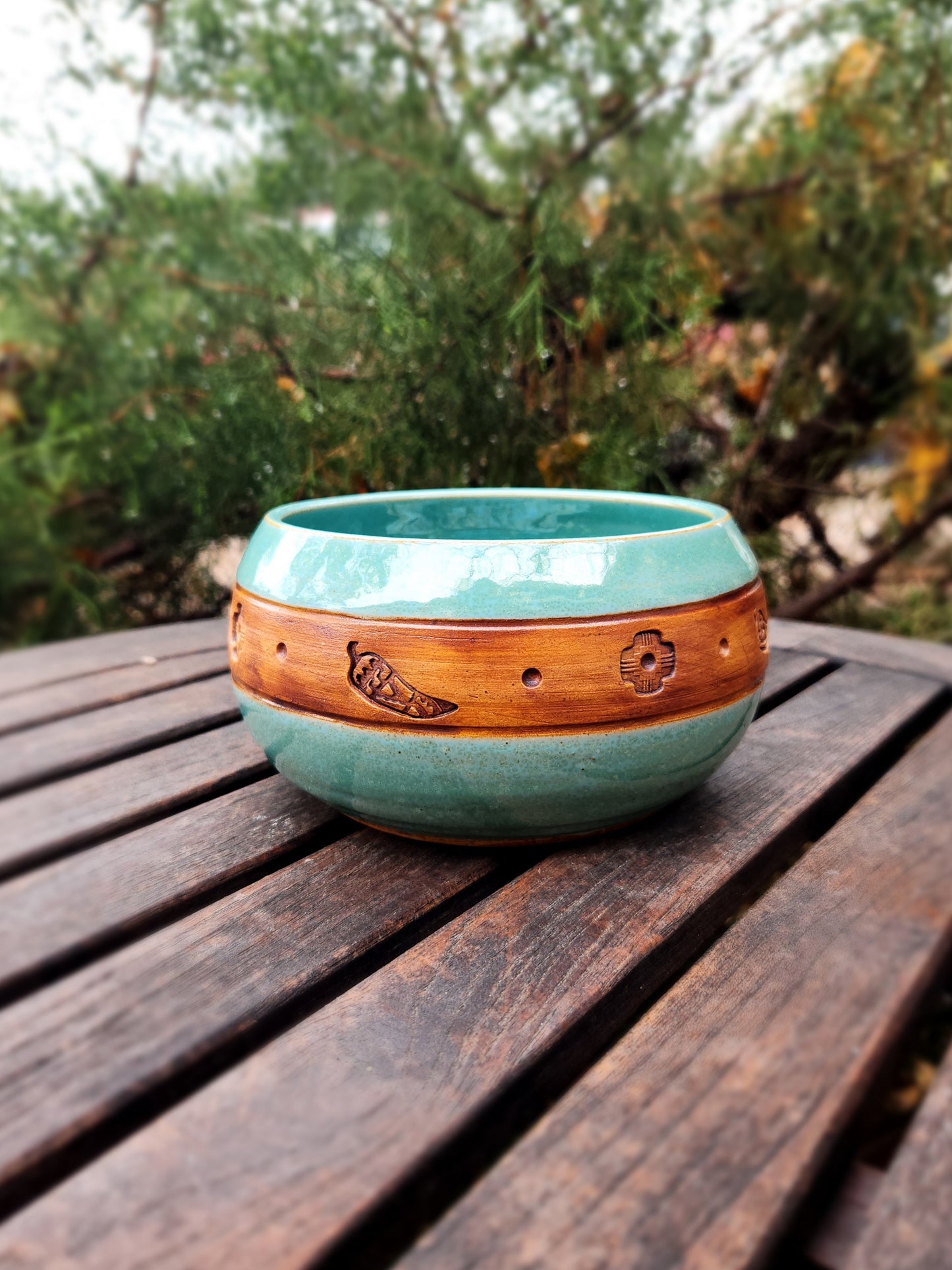 Turquoise Chili Bowl